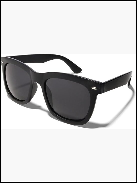 Super Dark Sunglasses UV Protection Spring Hinge Vintage Retro Wrap Around main image 6